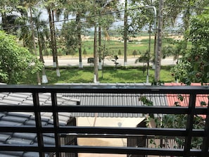 Deluxe Suite, 2 Queen Beds, Private Bathroom, River View | Balcony