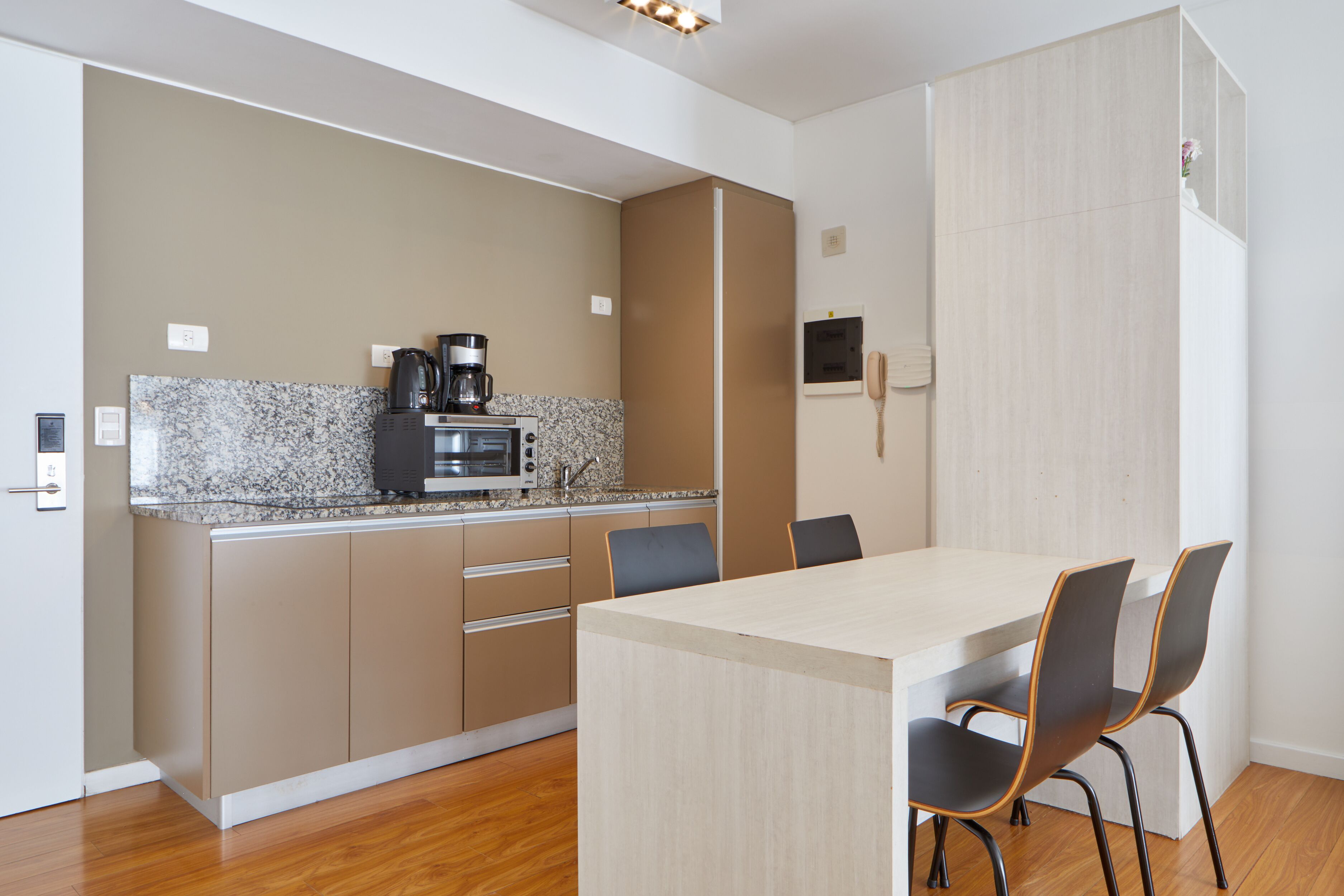 superior apartment, 1 queen bed with sofa bed, non smoking, balcony (#qp71) | private kitchen | full-sized fridge, microwave, oven, stovetop