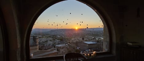 Vue sur la ville depuis l’hébergement