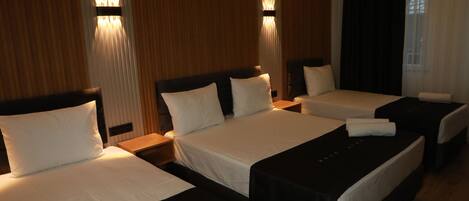 Premium bedding, soundproofing, free WiFi, bed sheets