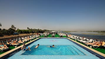 Outdoor pool, a rooftop pool