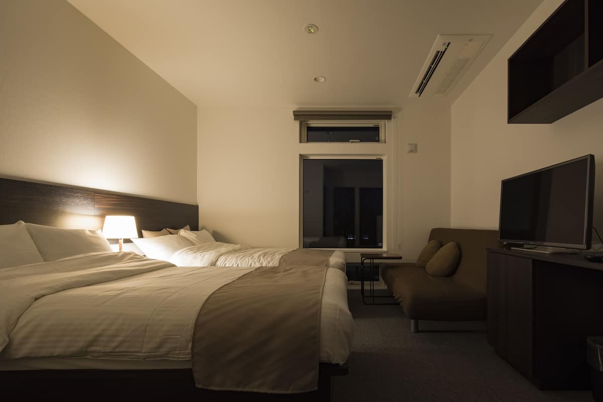 Habitación estándar con 2 camas individuales, para no fumadores, habitaciones conectadas | Cortinas blackout, insonorización y tabla de planchar con plancha