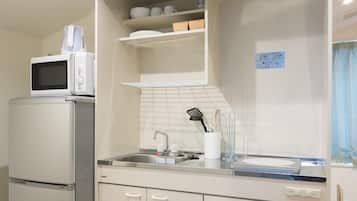 Superior Triple Room with Private Open-air Bath | Private kitchen | Fridge, microwave, electric kettle