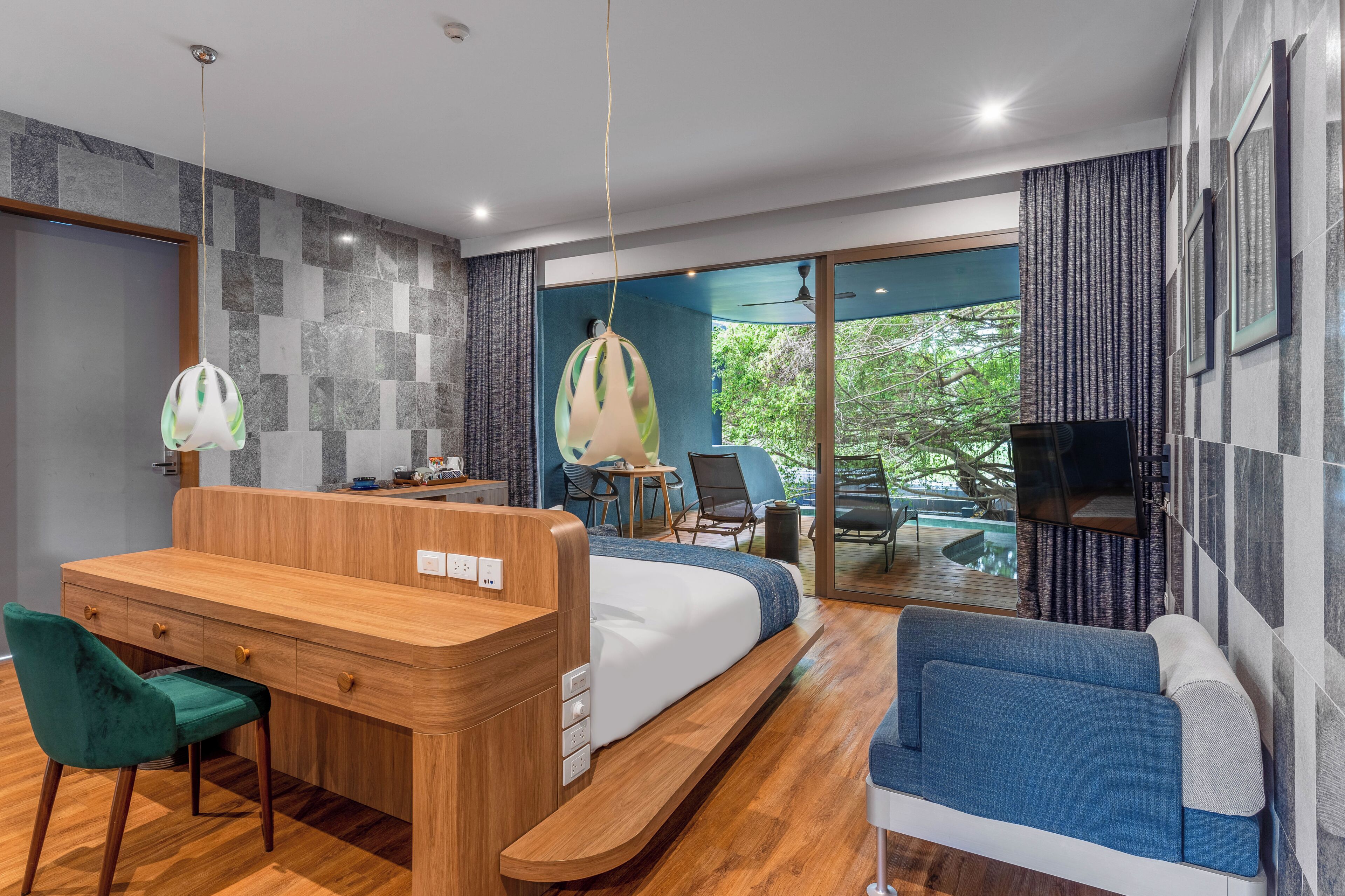 Banyan Pool Villa - with Private Plunge Pool on Balcony, Indoor Bathtub, Big Banyan Tree view, 2nd F | Minibar, in-room safe, desk, blackout curtains