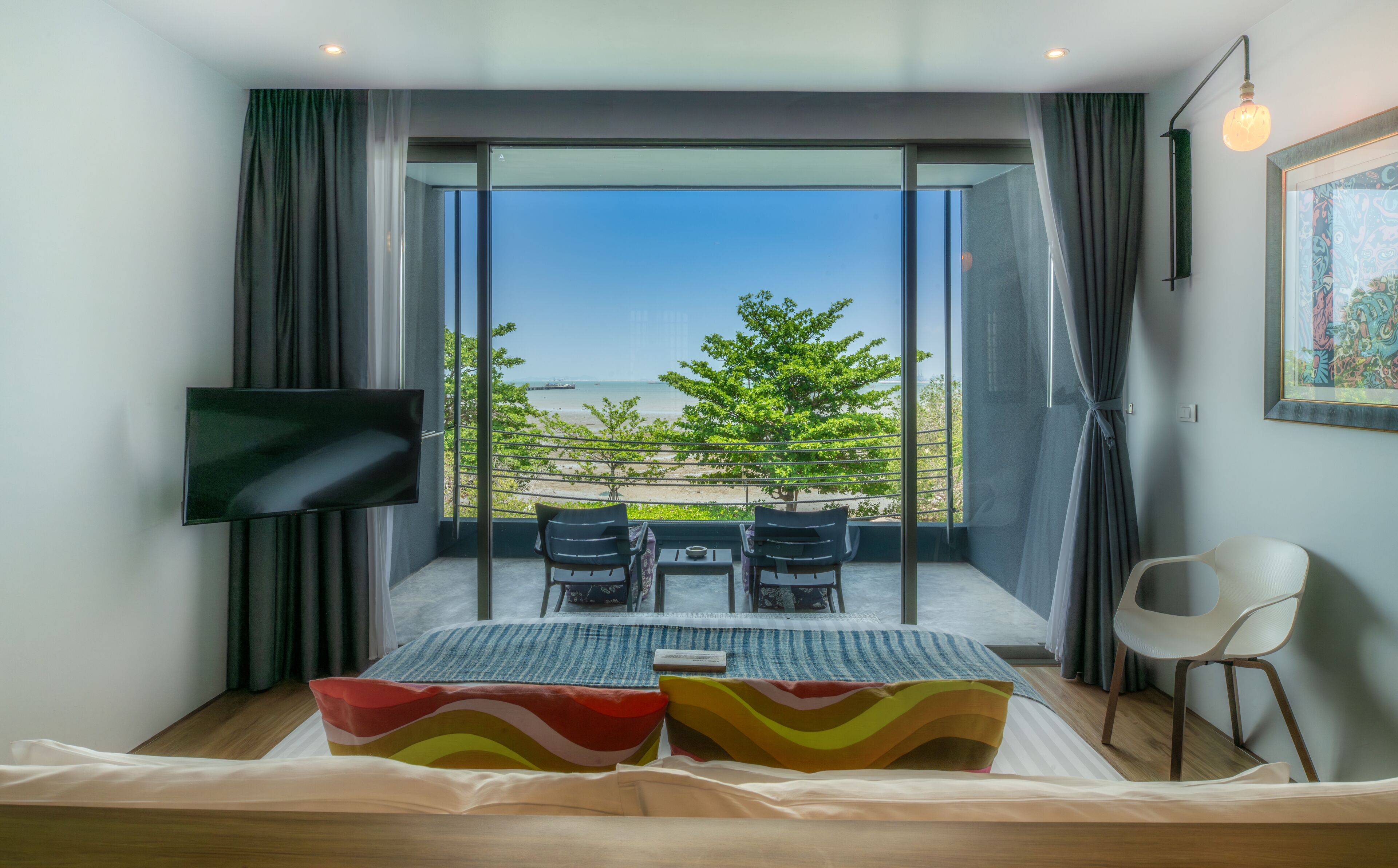 Deluxe kamer, uitzicht op zee (Non - Smoking) | Uitzicht op strand/zee