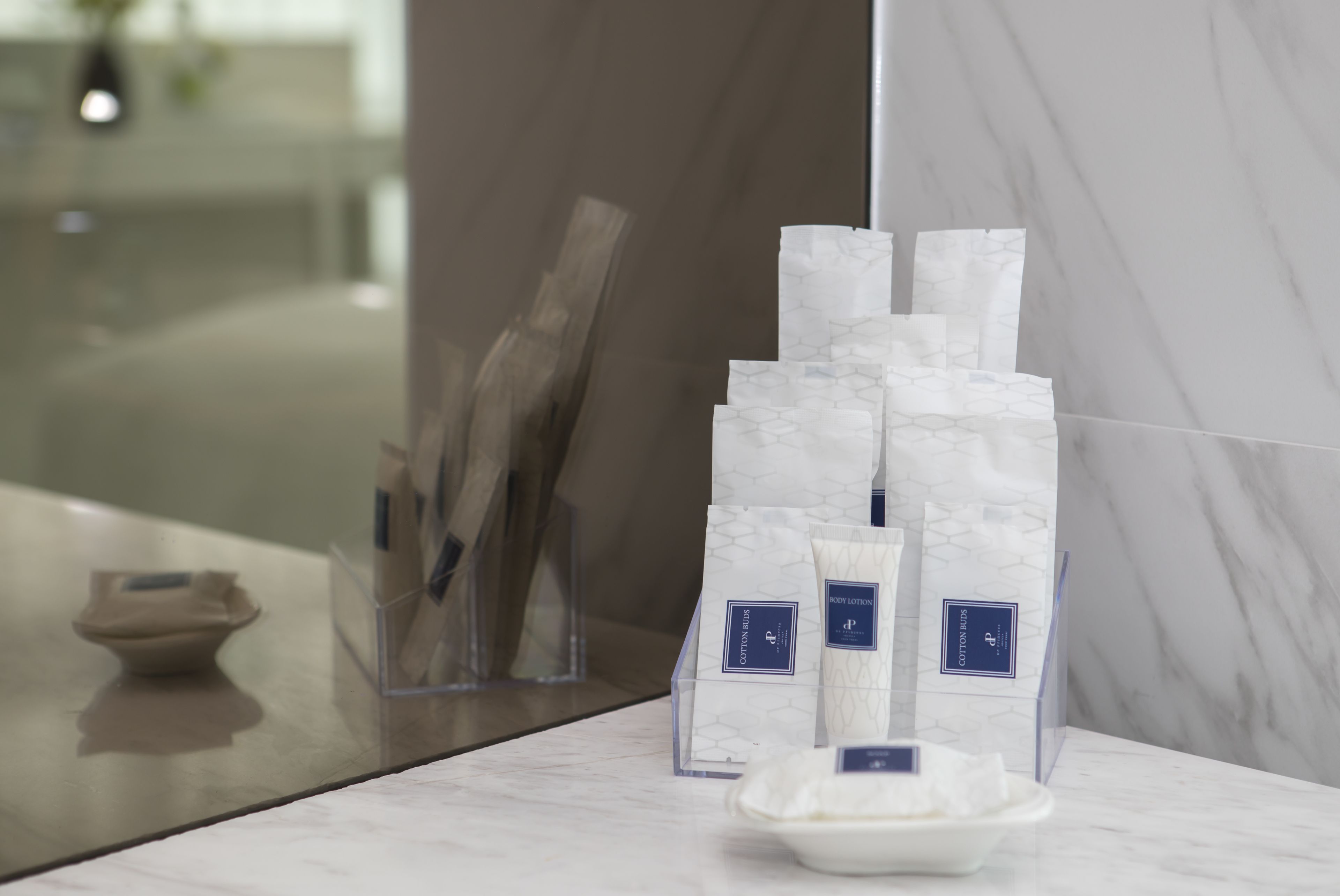 free toiletries, hair dryer, bathrobes, slippers