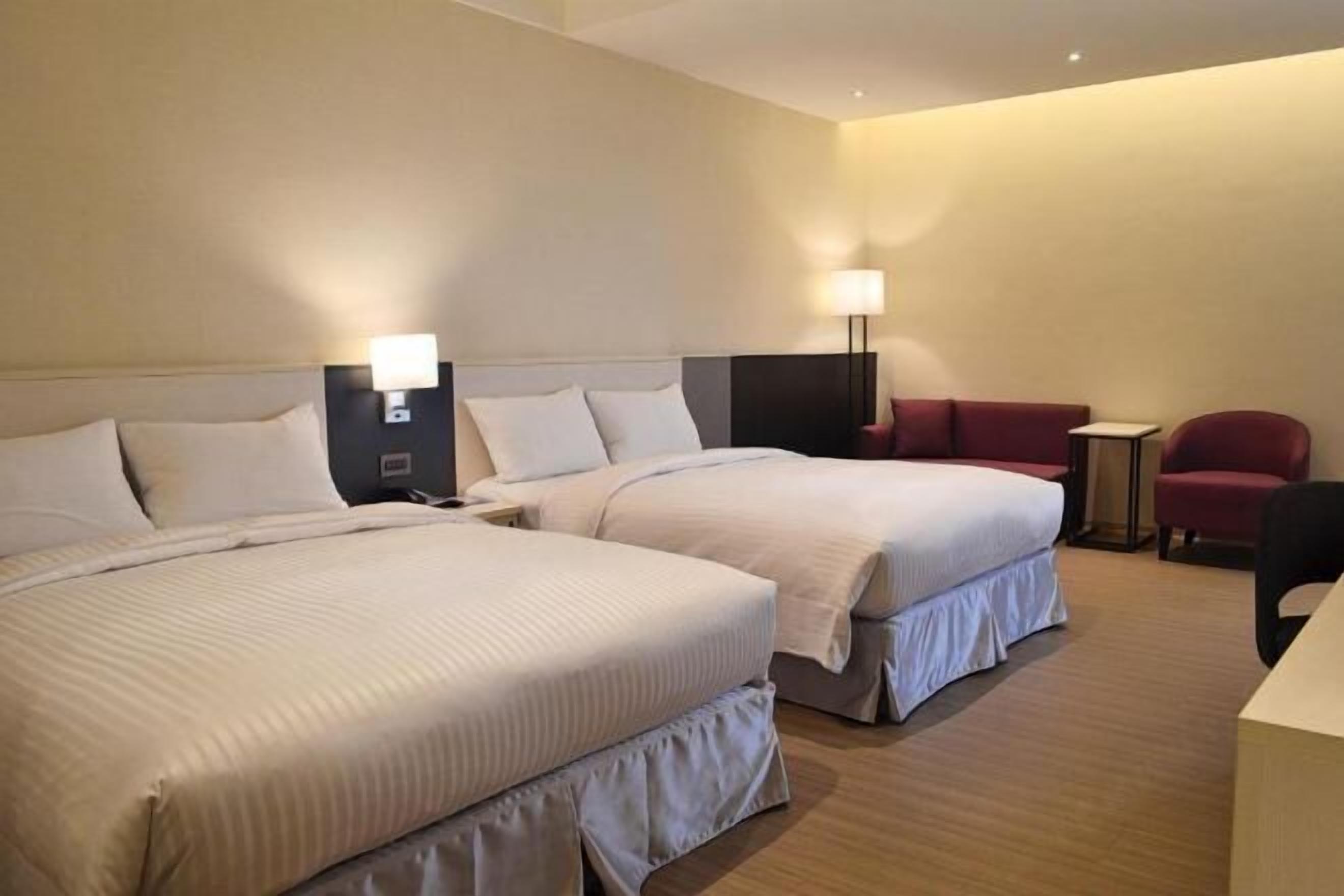 Desk, laptop workspace, blackout drapes, soundproofing