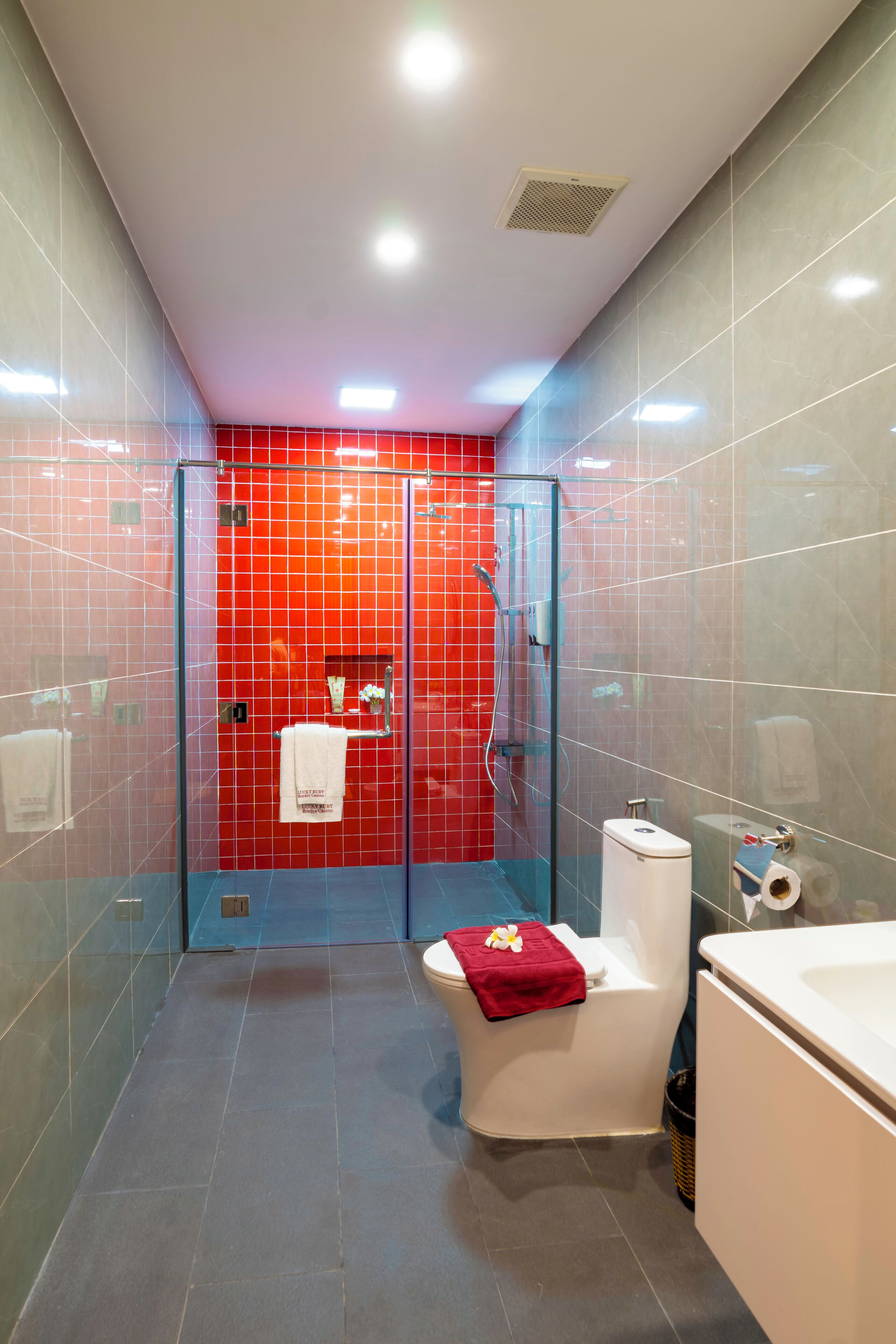 Elite Room | Bathroom | Shower, free toiletries, hair dryer, towels