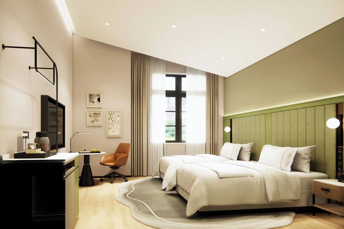 Deluxe Room (Olive) | 1 bedroom, premium bedding, down comforters, Select Comfort beds