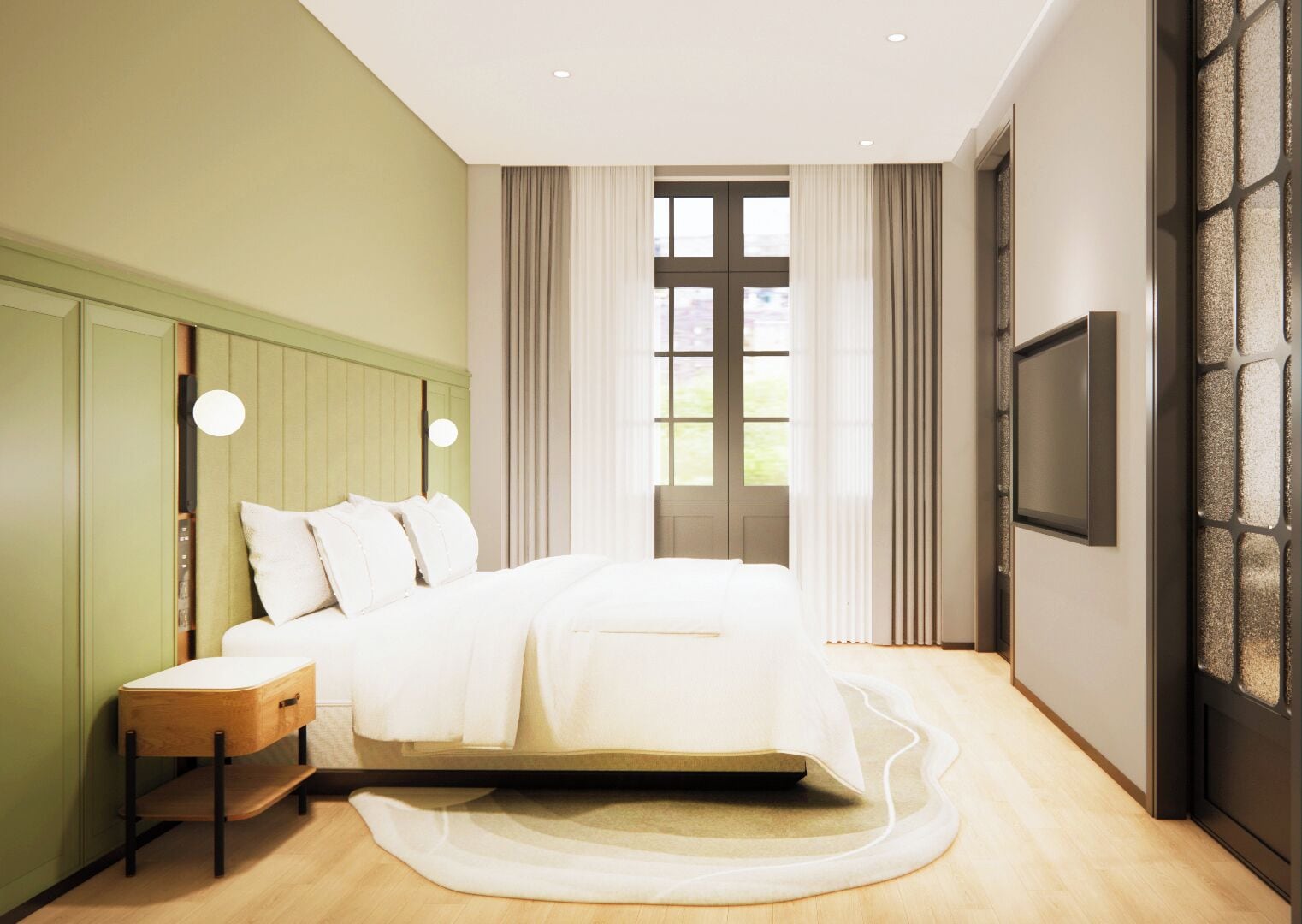 1 habitación, ropa de cama de alta calidad y cubrecamas 