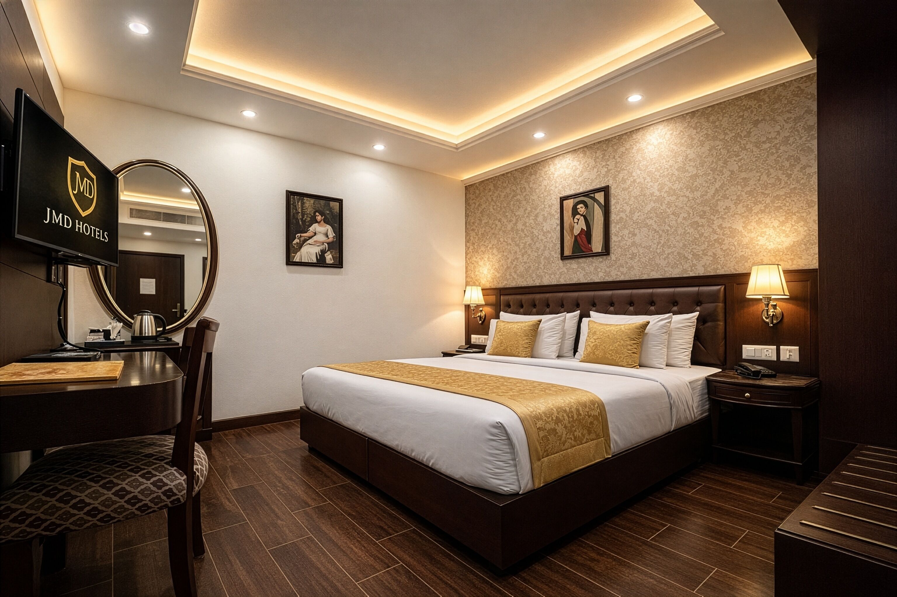 Egyptian cotton sheets, premium bedding, memory-foam beds, minibar