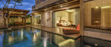 Villa 2 Bedrooms, Private Pool, Fast Wifi | Living area | LCD TV