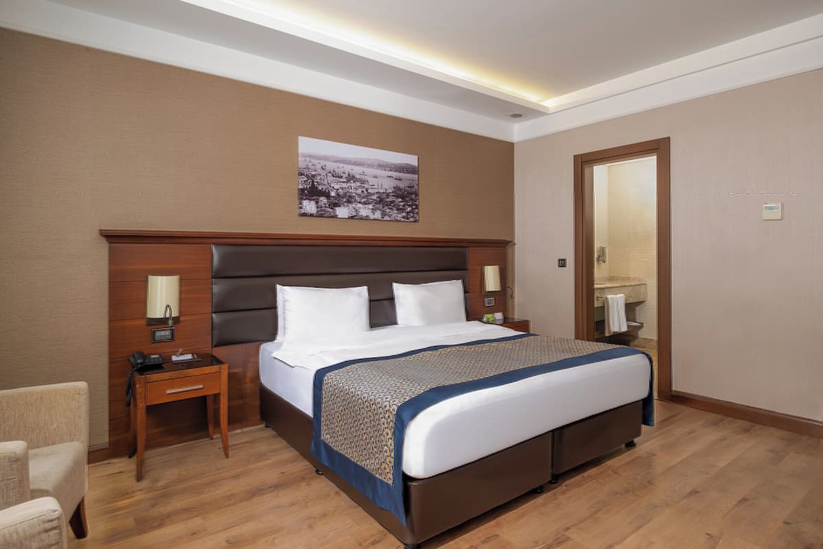 Premium bedding, down comforters, memory foam beds, minibar