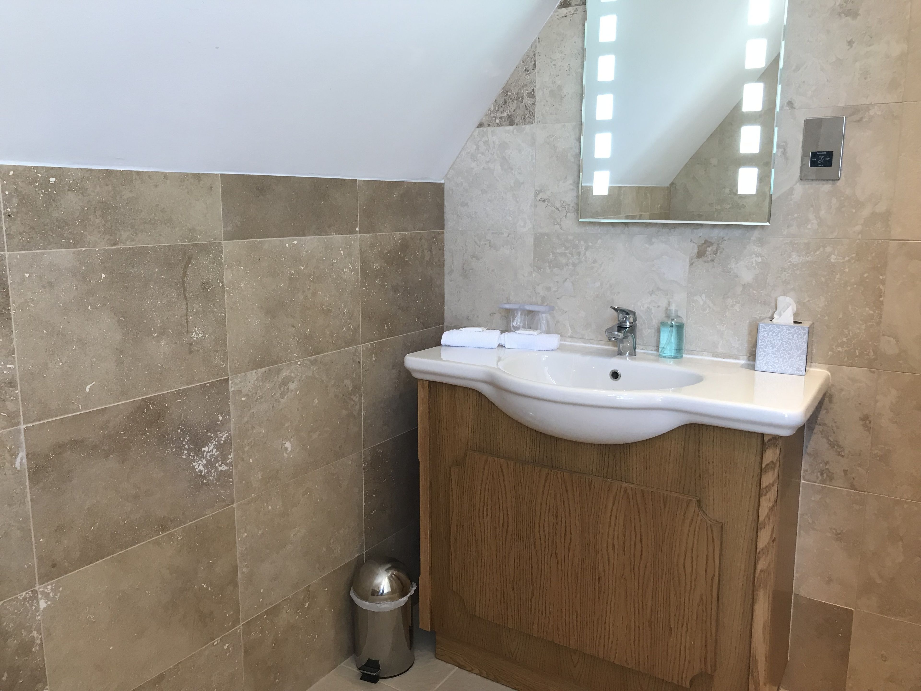 free toiletries, hair dryer, towels