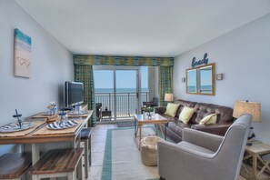 公寓客房, 1 間臥室, 露台, 海濱 (802) | 客廳 | 電視