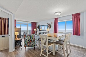Deluxe Condo, 3 Bedrooms, 2 Bathrooms, Oceanfront (1701) | In-room dining - Camelot by the Sea by Elliott Beach Rentals (Myrtle Beach)