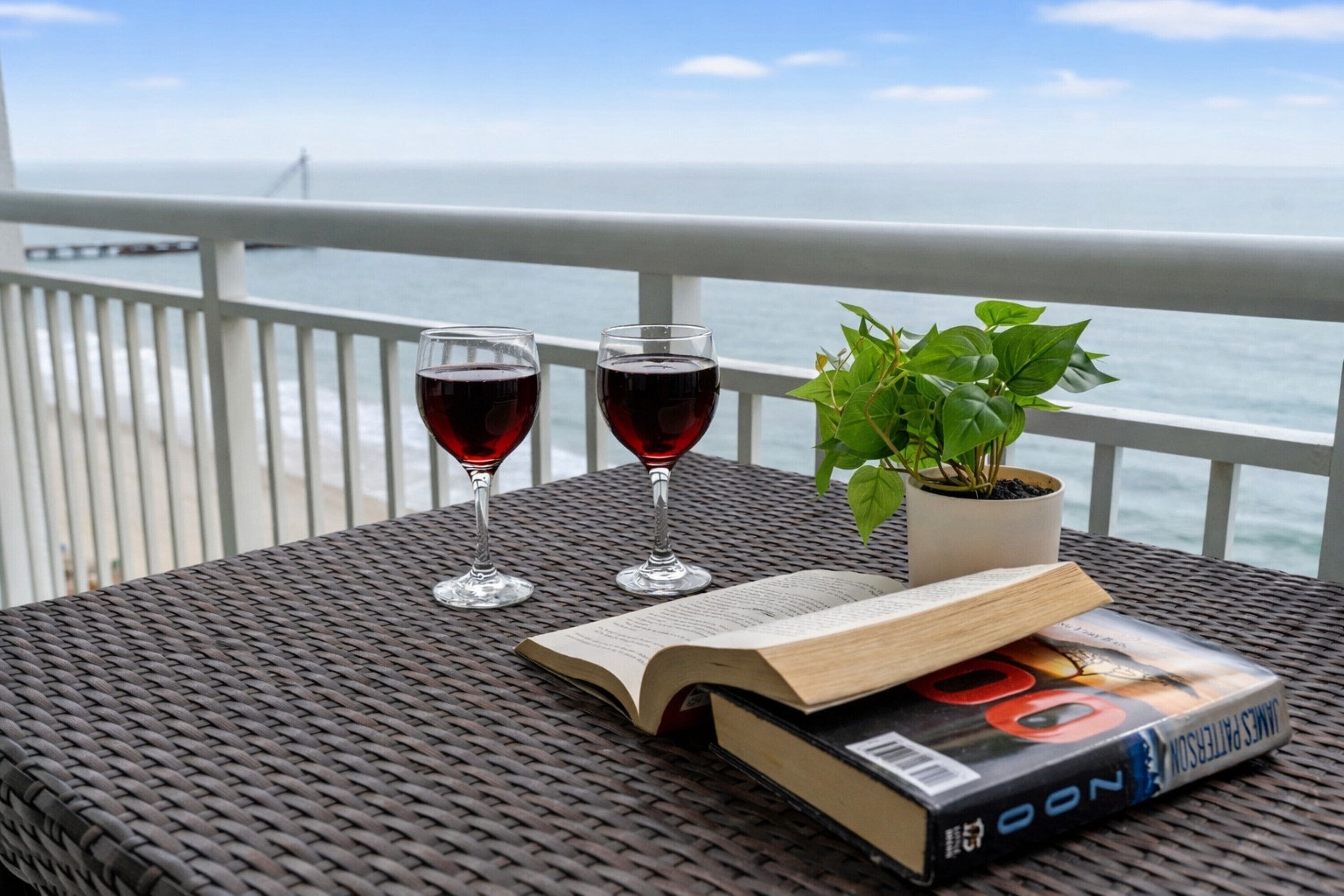 디럭스 콘도, 침실 1개, 발코니, 바닷가 (1702) | 발코니