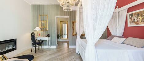 Luxury Suite, 1 Queen Bed, City View, Tower | Frette Italian sheets, premium bedding, down comforters