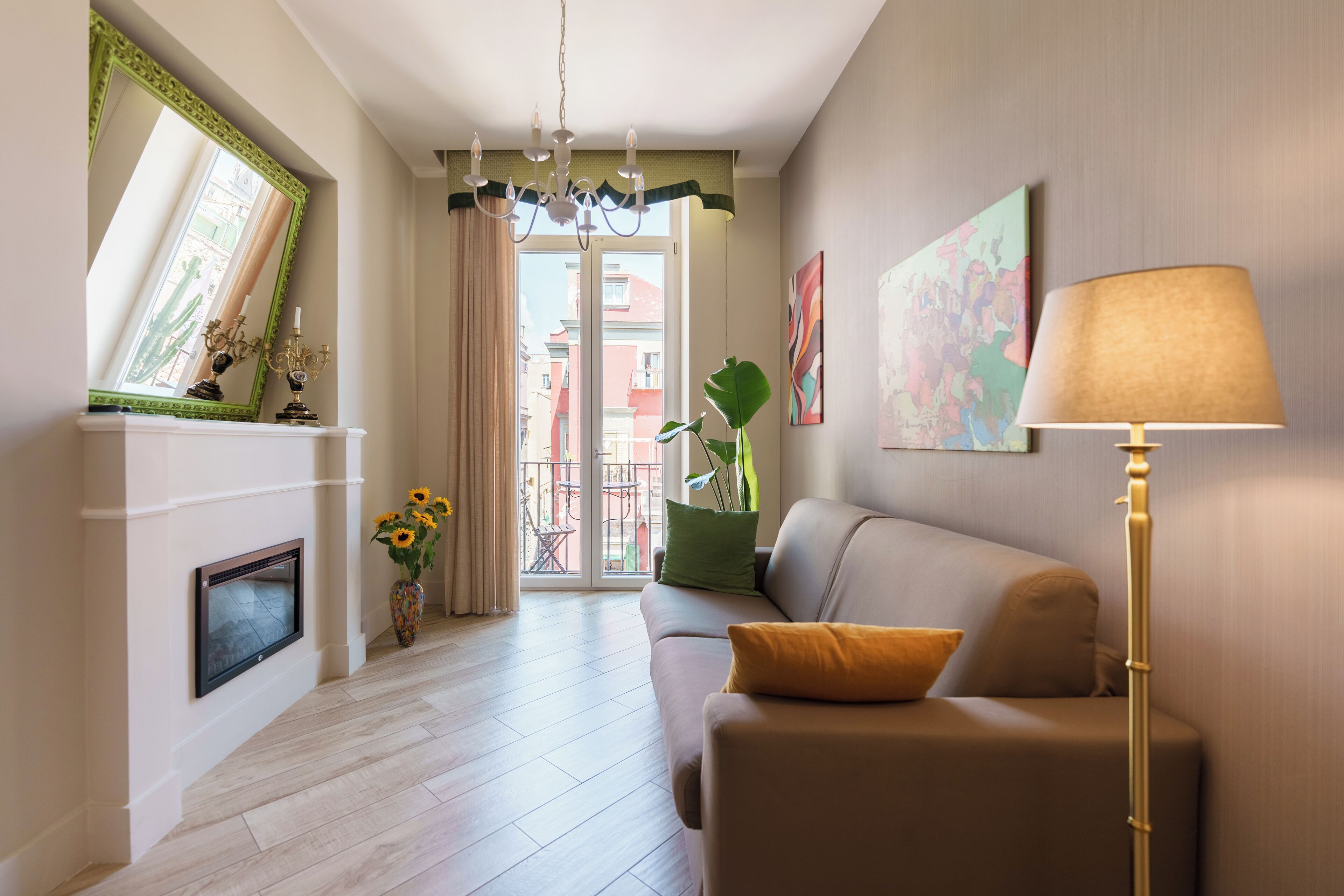 Suite Studio Junior, 1 chambre, vue ville, dans la tour | Coin séjour