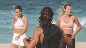 En la playa
