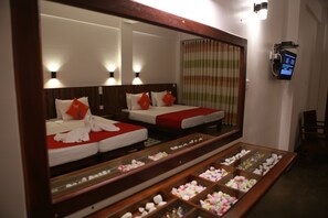 Deluxe Apartment, Multiple Beds, Garden View | Minibar, in-room safe, desk, laptop workspace