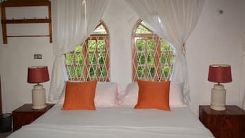 Premium bedding, iron/ironing board, free wired internet, bed sheets