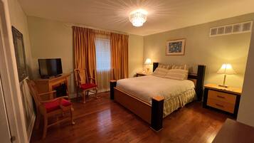 Down comforters, individually decorated, individually furnished, desk