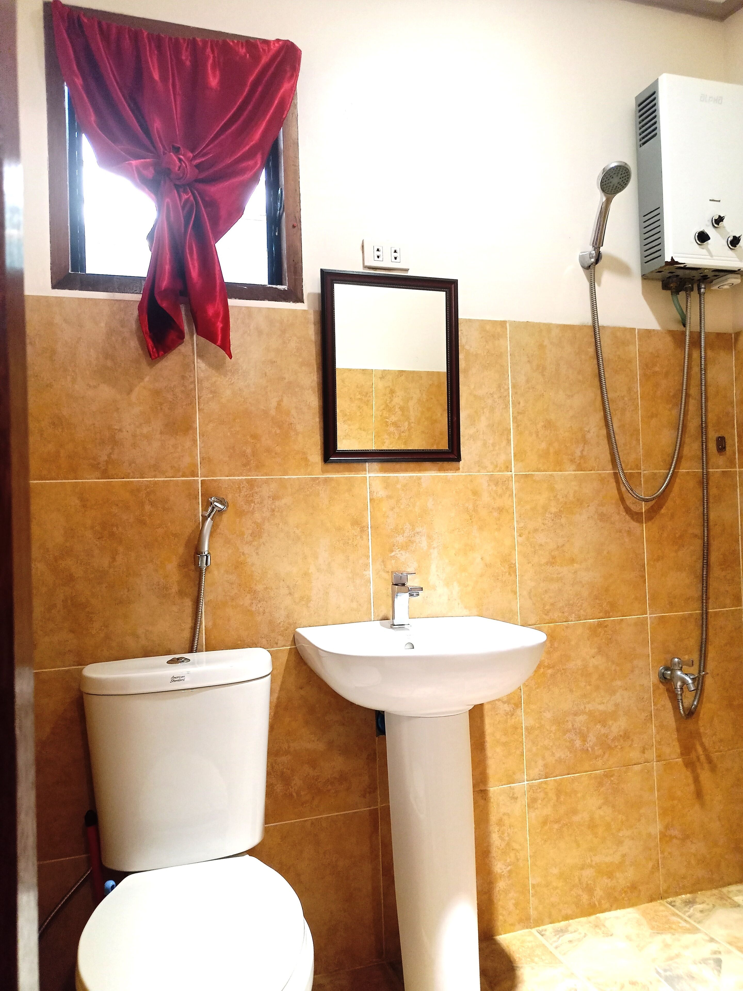 standard double aircon room | bathroom | shower, free toiletries, hair dryer, bidet