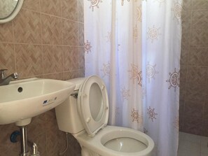 淋浴設備、免費盥洗用品、毛巾