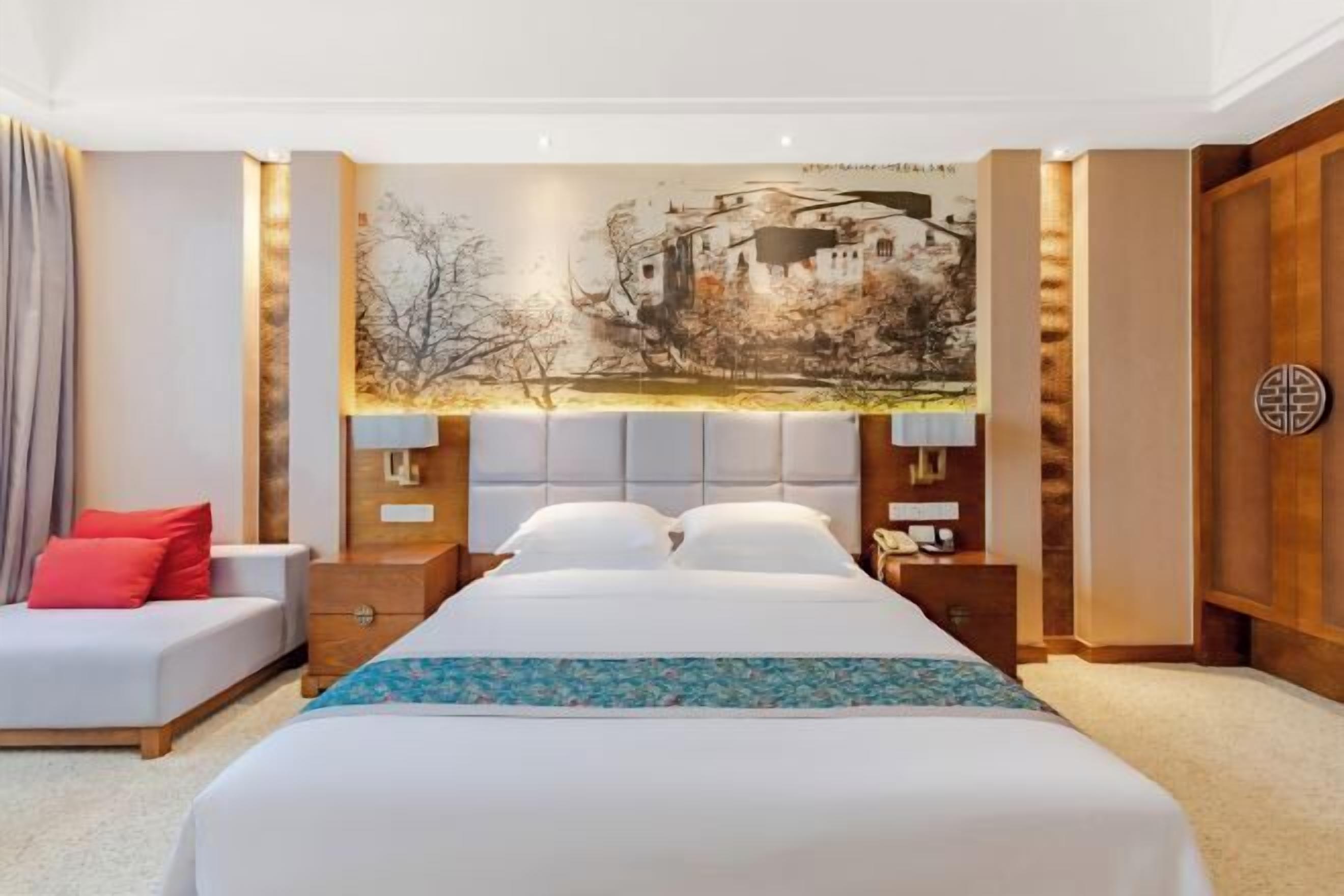 Ropa de cama de alta calidad y minibar 