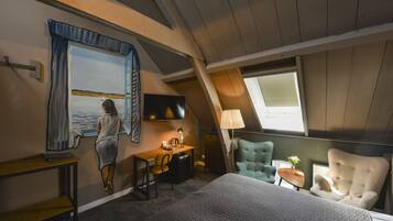 Superior tweepersoonskamer | Verduisterende gordijnen, een strijkplank/strijkijzer, reisbedje