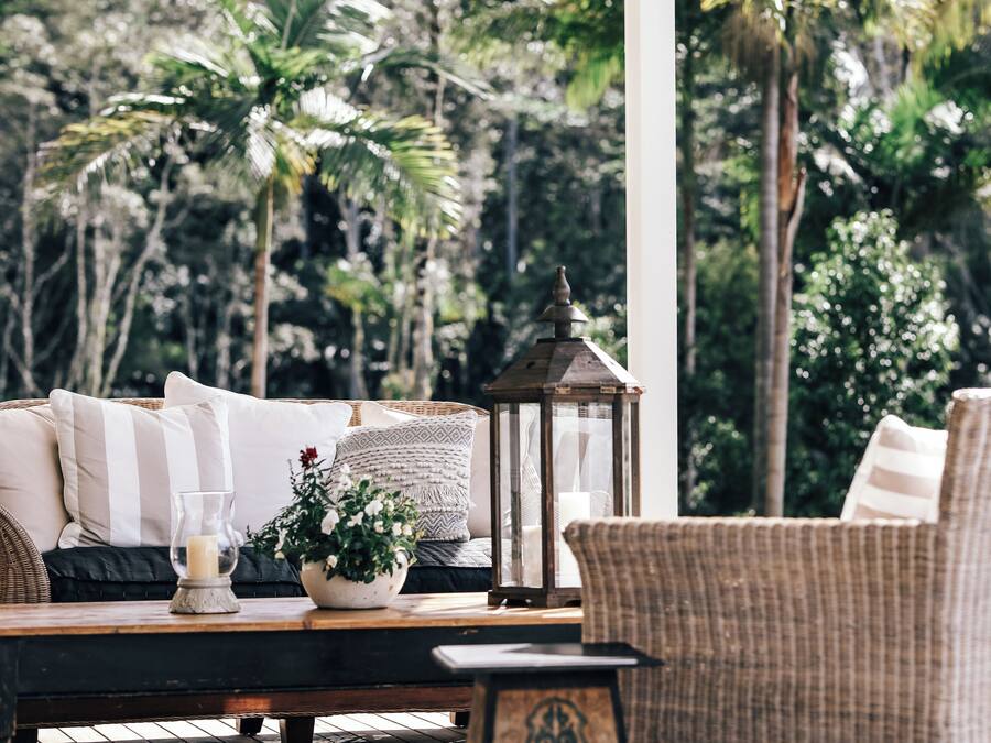 Luksus-småhus, 2 soverom, hageutsikt | Terrasse/patio