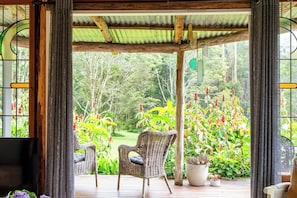 Romantic Cabin, 1 Bedroom, Bathtub, Garden View | Living area - Nightcap Ridge (Whian Whian)