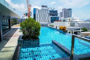 Outdoor pool, a rooftop pool