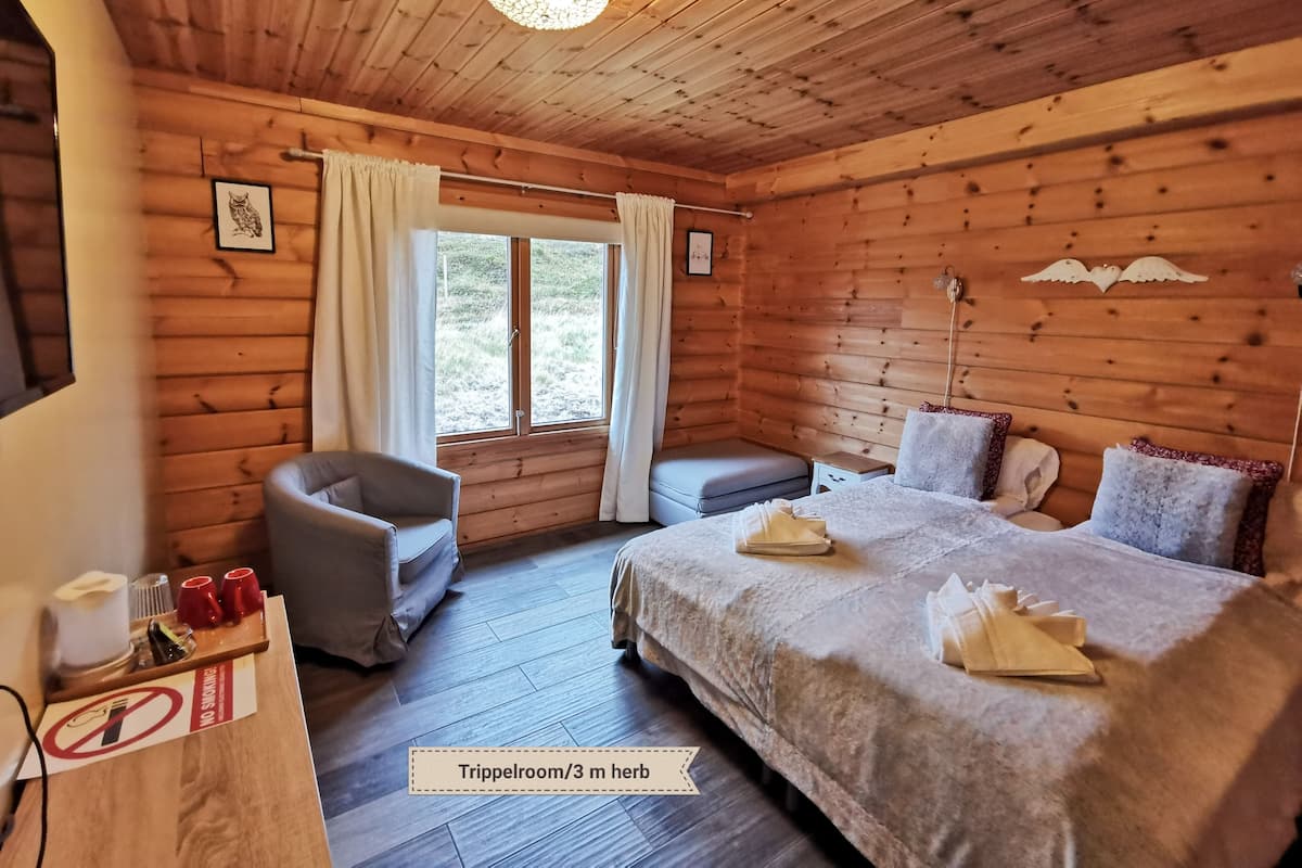 Triple Room, Private Bathroom | Desk, blackout drapes, iron/ironing board (on request), cribs (free)