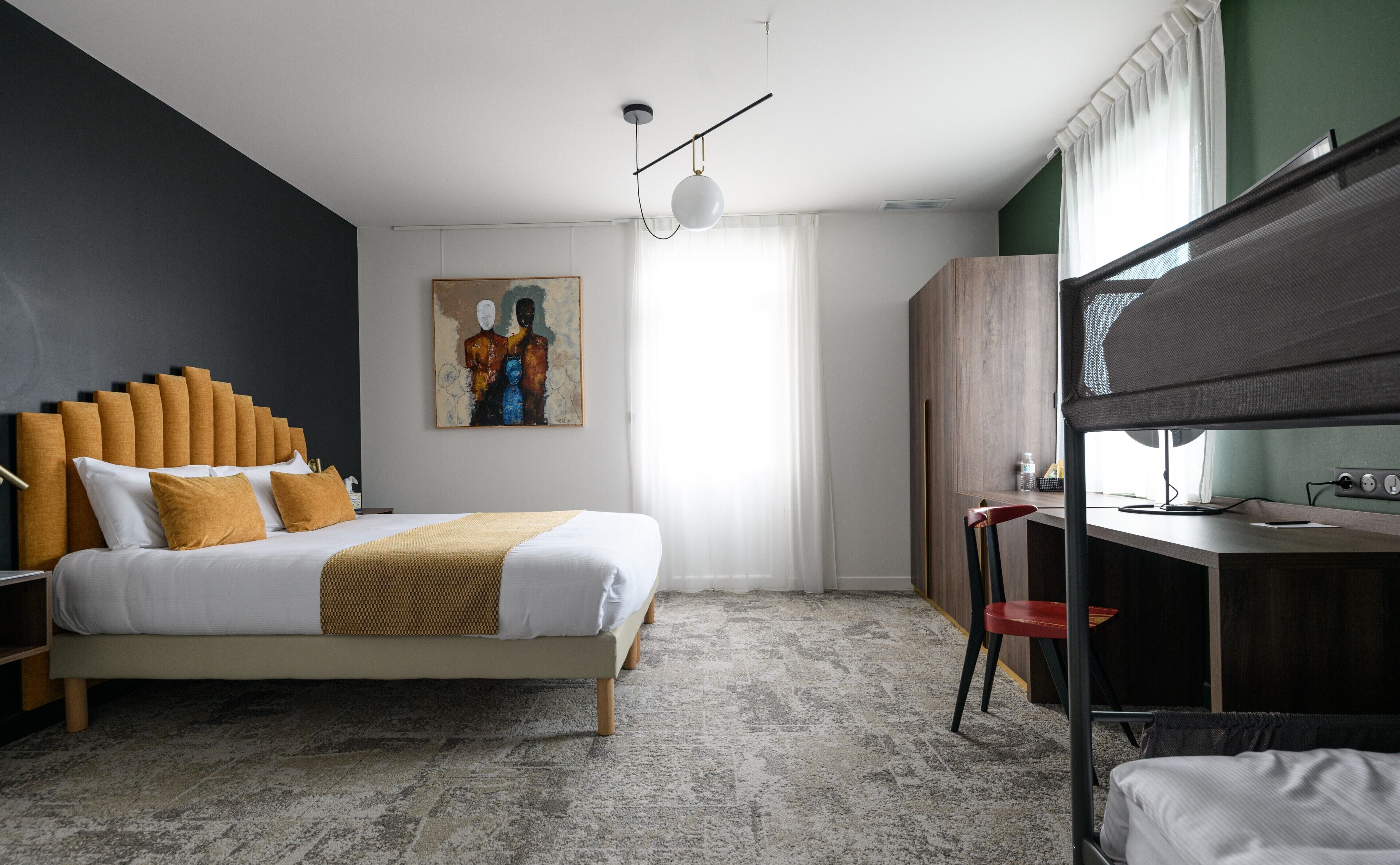 Quarto quádruplo, 1 quarto, terraço | Vista do quarto