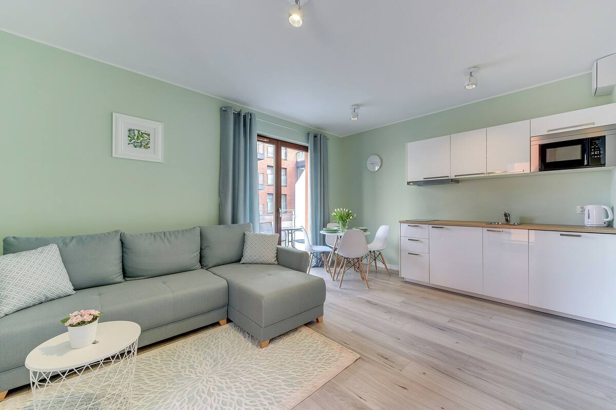 Apartment, 1 Bedroom, Balcony (with parking - 3) | Private kitchenette | Fridge, oven, stovetop, dishwasher