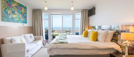 Chambre Double Panoramique, terrasse, vue mer | Chambres insonorisées, fer et planche à repasser, Wi-Fi gratuit