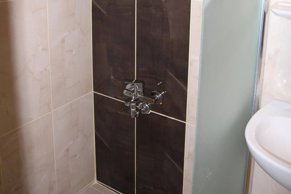 shower, free toiletries, hair dryer, slippers