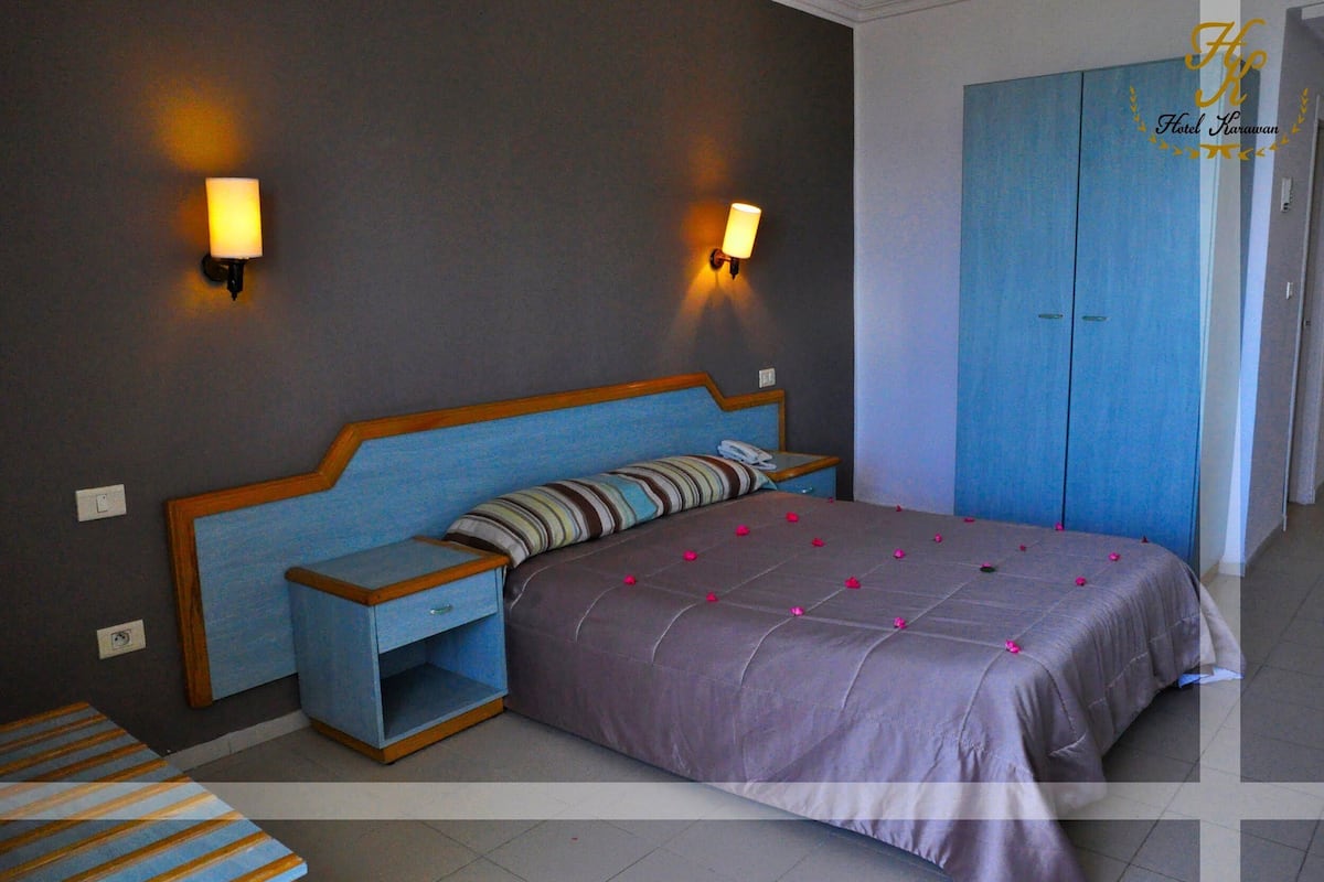 Blackout curtains, iron/ironing board, free WiFi, bed sheets