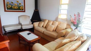 Casa familiar, 3 habitaciones | Sala de estar | Una televisión de plasma, una chimenea