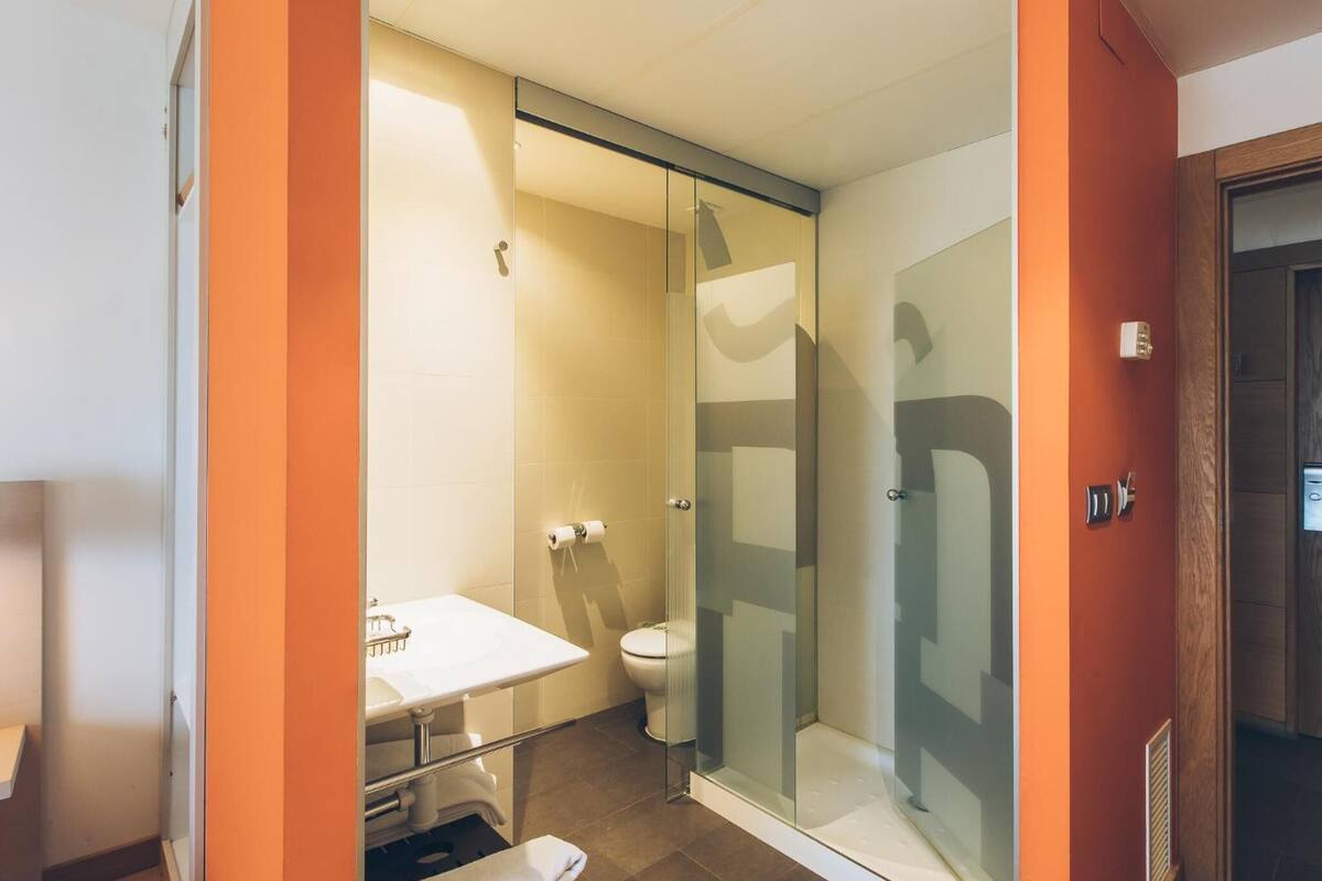 free toiletries, hair dryer, towels