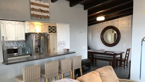 House | Private kitchen | Full-sized fridge, microwave, stovetop, cookware/dishes/utensils - Rosarito 5 Bedroom Beach House (Playas de Rosarito)