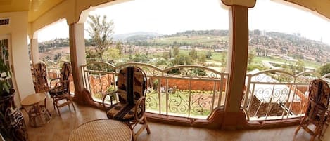 Vue depuis lâhĂ©bergement