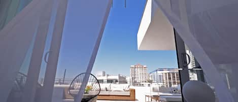 Terrace One Bedroom Corner Suite with Extra Large Balcony | 1 bedroom, premium bedding, in-room safe, desk