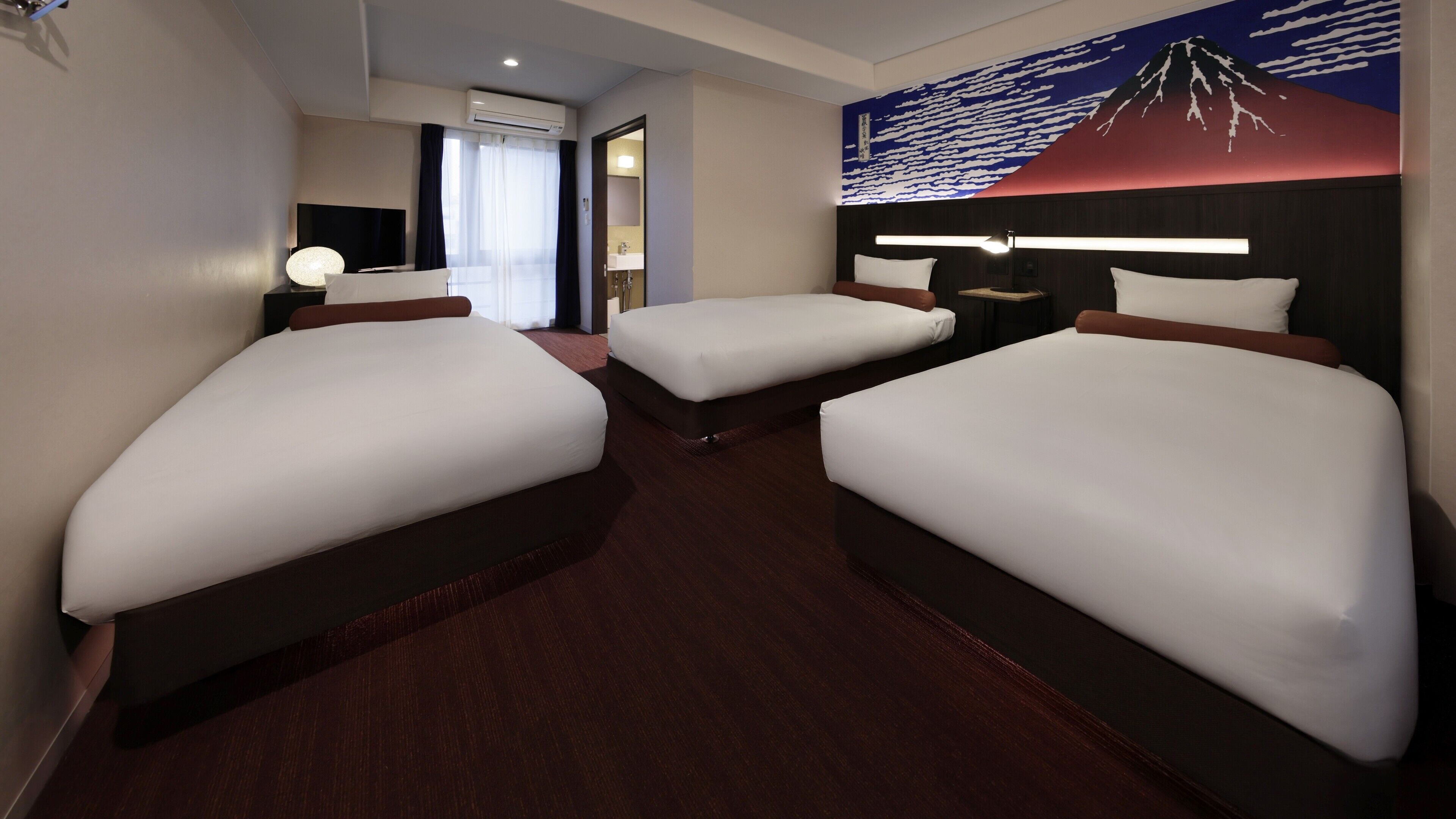 1 bedroom, down duvets, individually decorated, blackout curtains