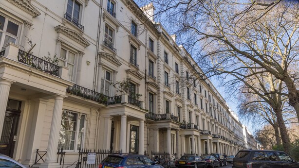 A row of classic, white, multi-story buildings with balconies and a clear sky. - Eson 2 - The Westbourne Terrace Cocoon (London)