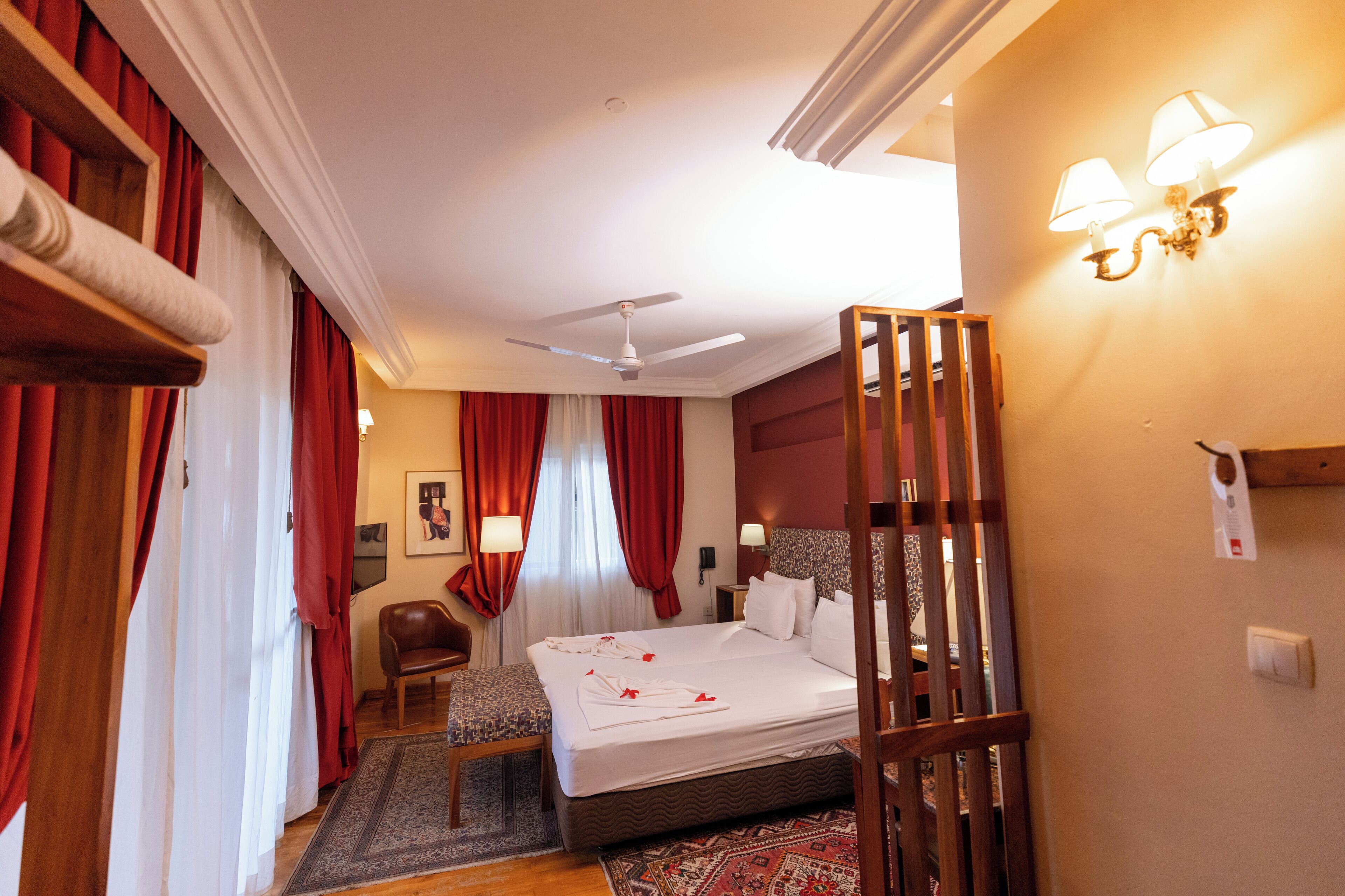 Deluxe Twin Room, Pool Access, Poolside | Minibar, in-room safe, desk, laptop workspace