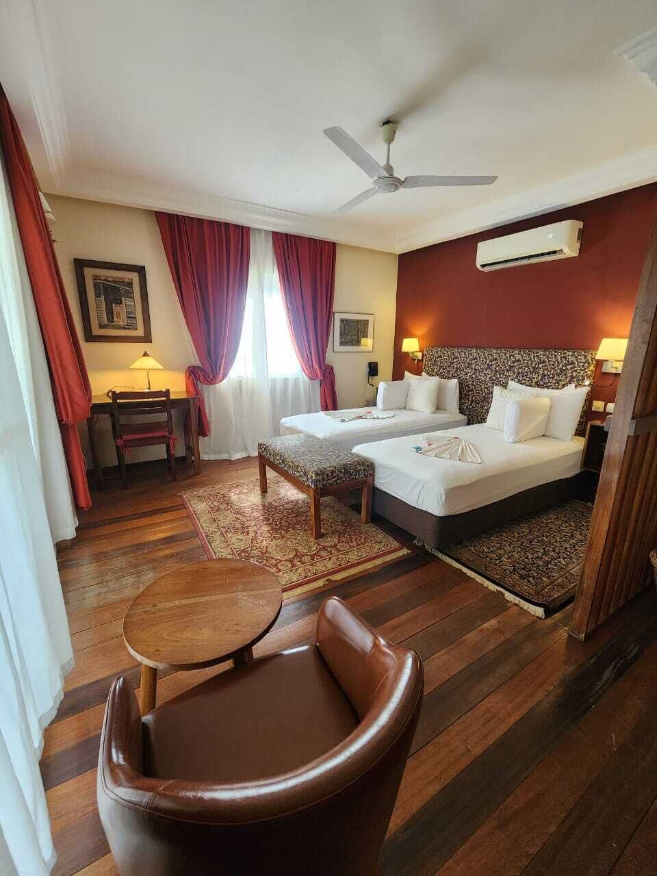 Deluxe Twin Room, Pool Access, Poolside | Minibar, in-room safe, desk, laptop workspace