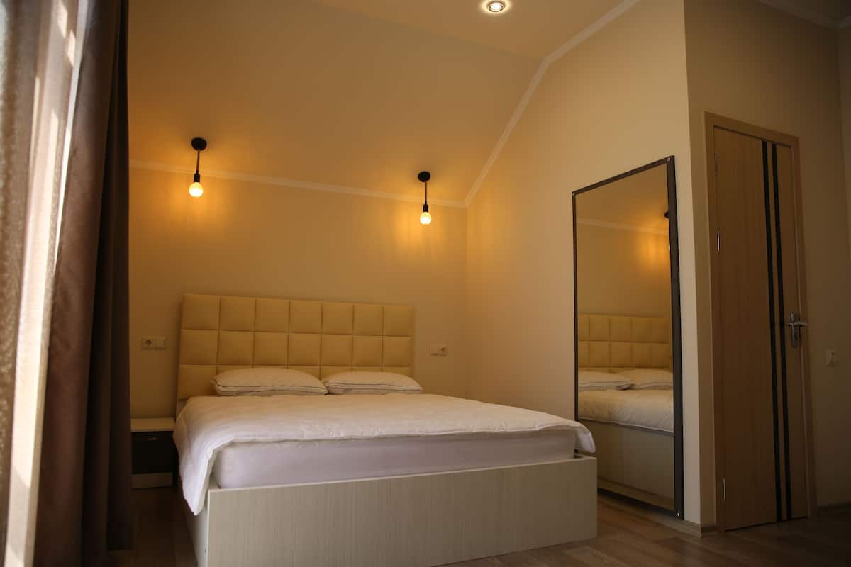 Habitación doble Confort, 1 cama Queen size | Minibar, tabla de planchar con plancha, wifi gratis y ropa de cama